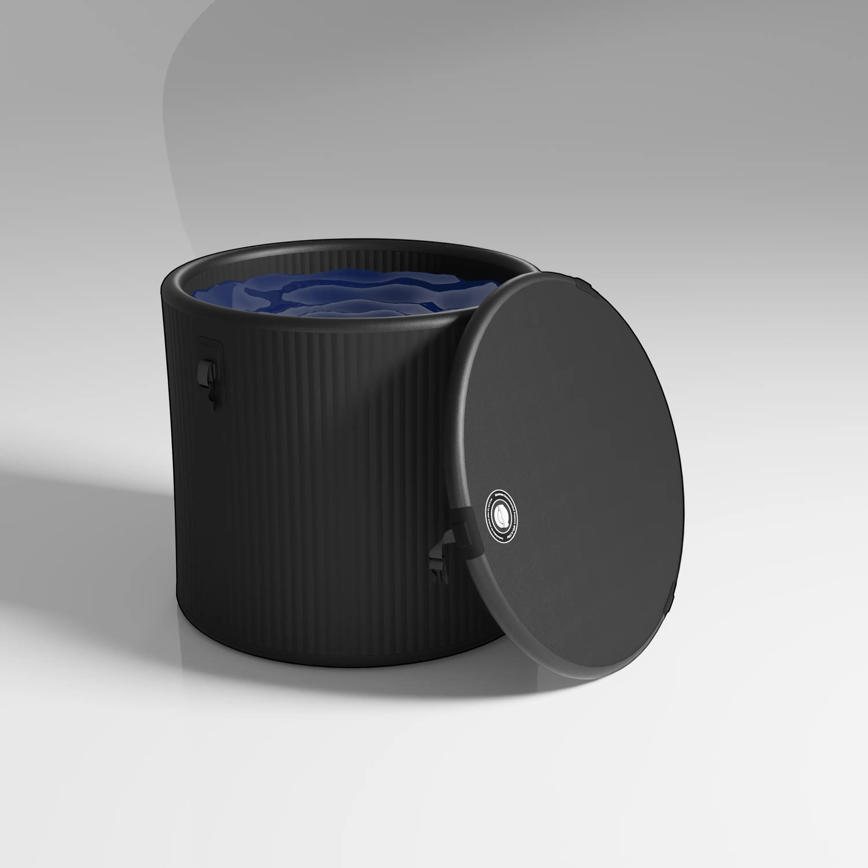 Garvnive Black Inflatable Ice Bath Tub with Lid, for Cold Water Soaks and Recovery.